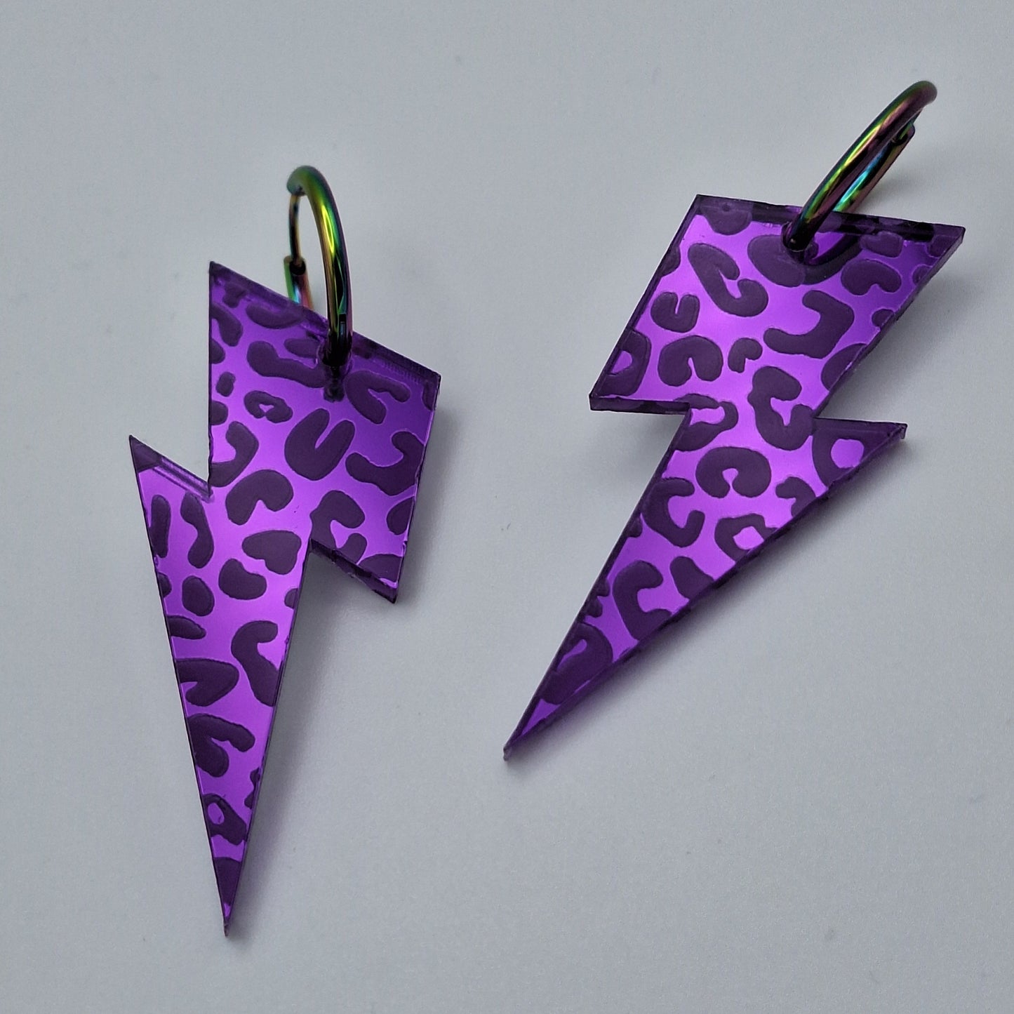 Pendientes de Rayo Leopardo