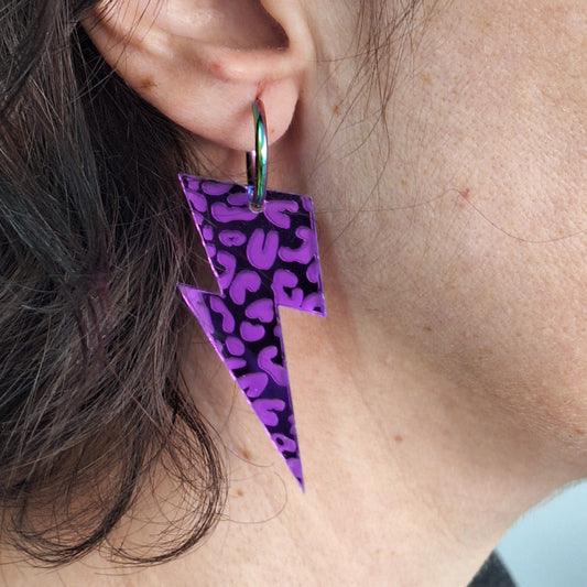 Pendientes de Rayo Leopardo