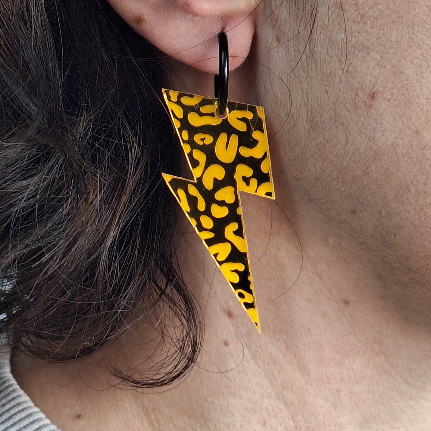 Pendientes de Rayo Leopardo