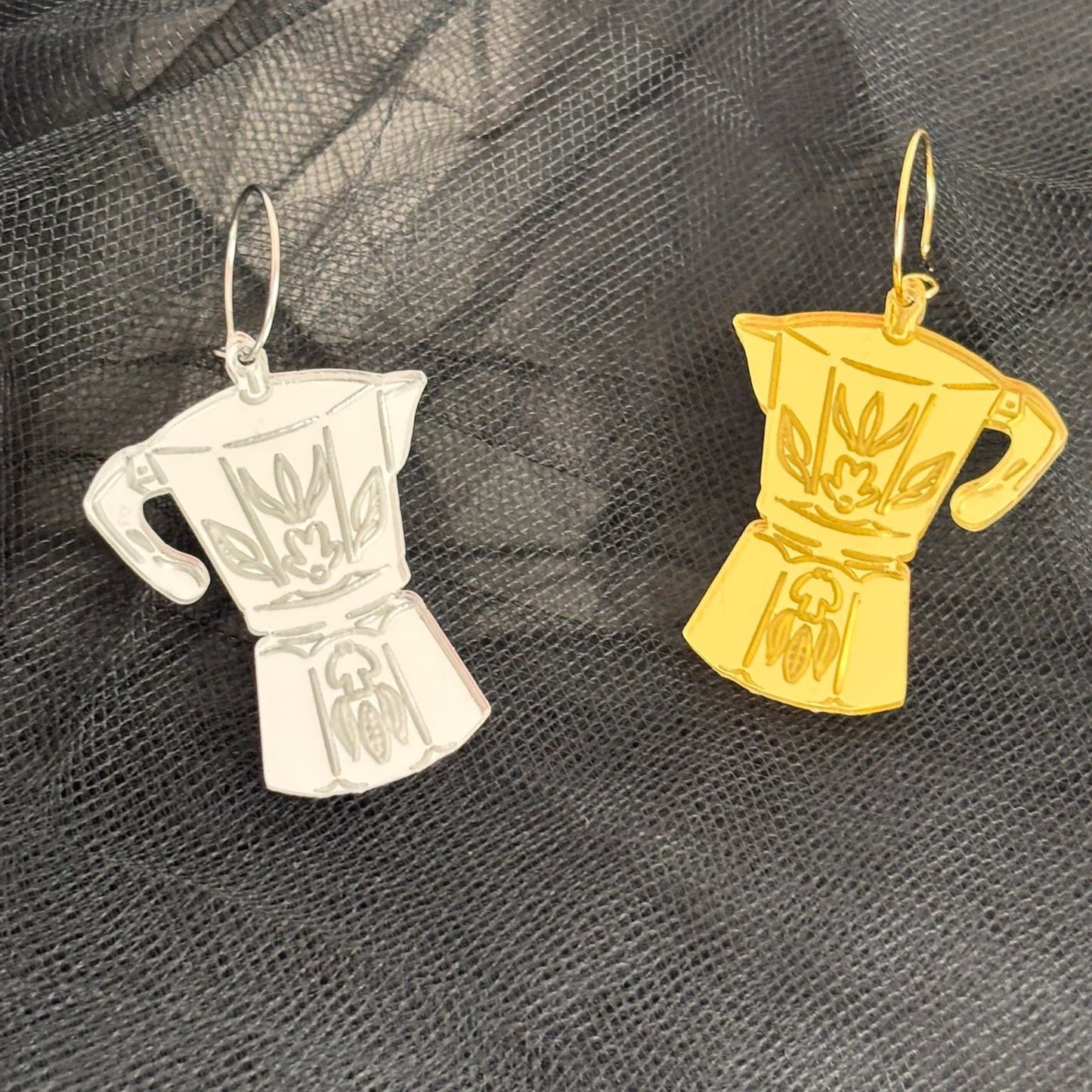 Pendientes Cafetera Pendientes largos Lolailo