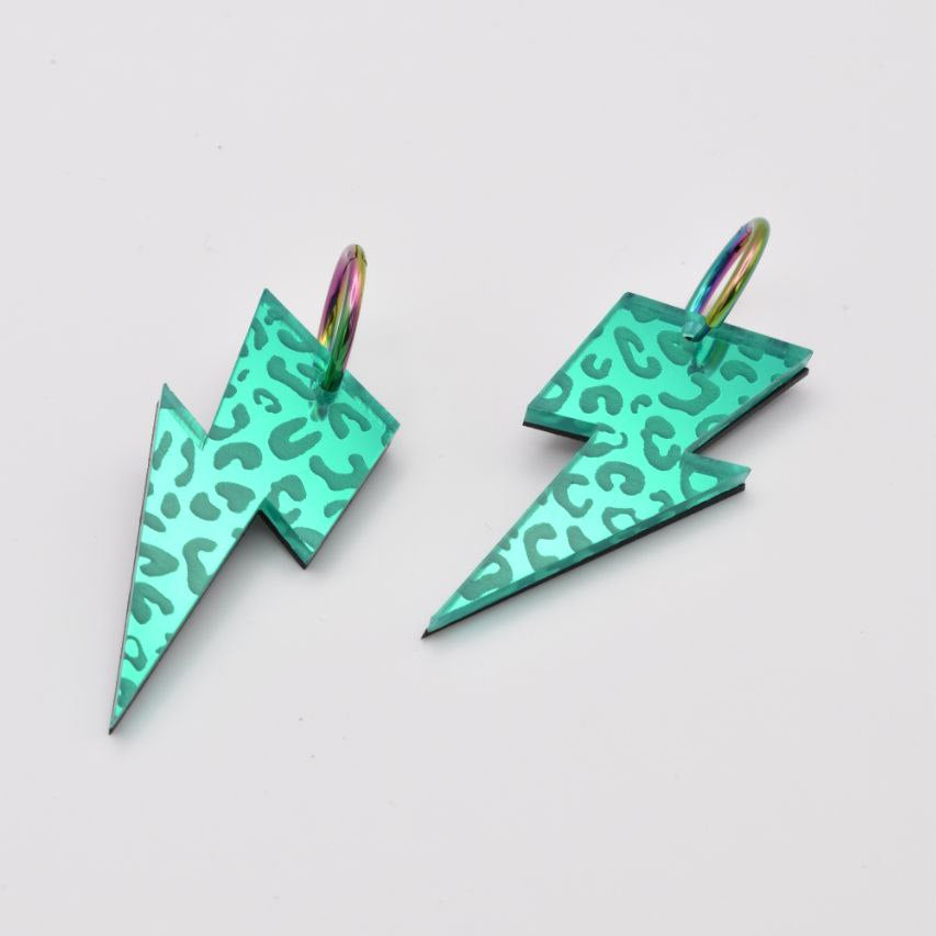 Pendientes de Rayo Leopardo