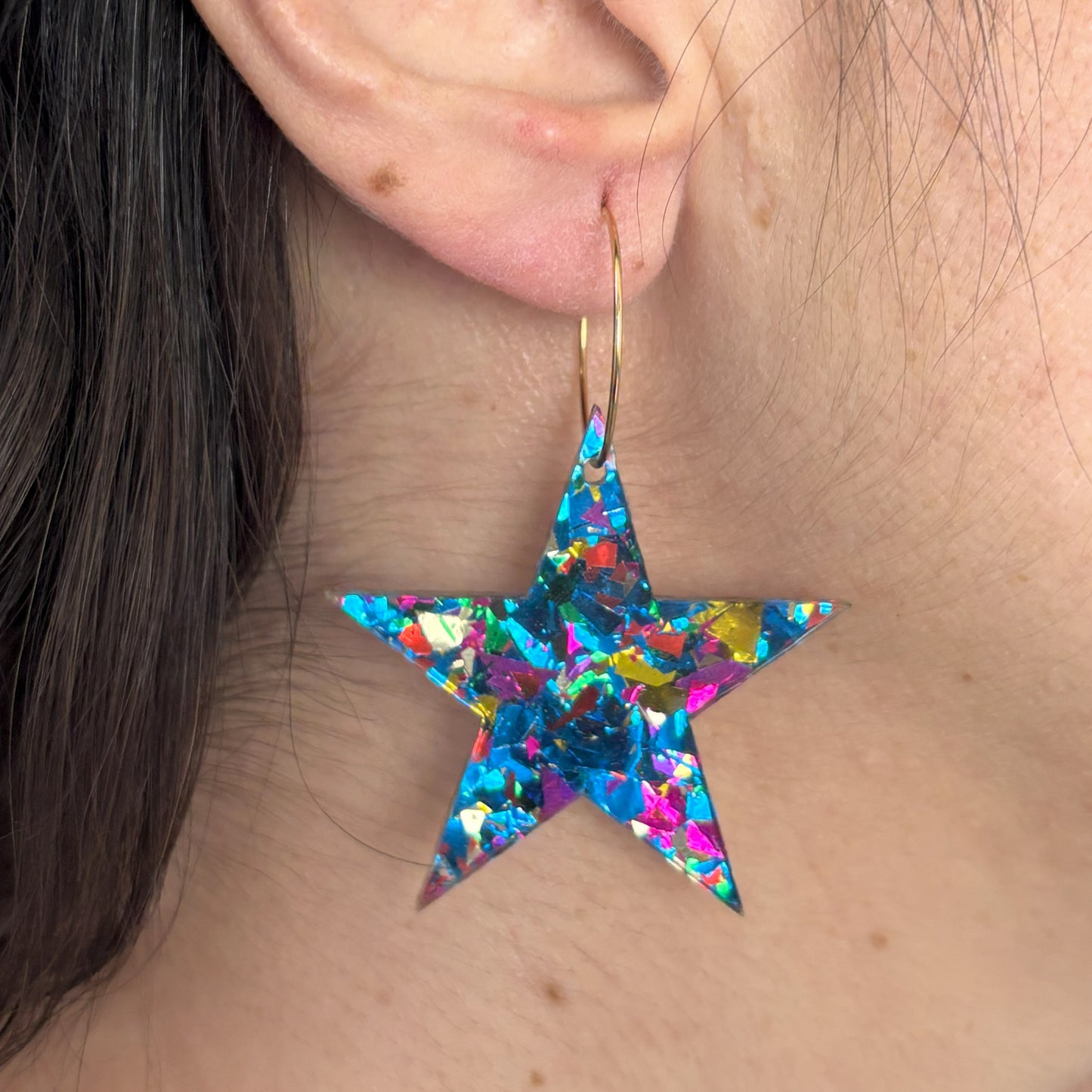 Pendientes Estrella Glitter