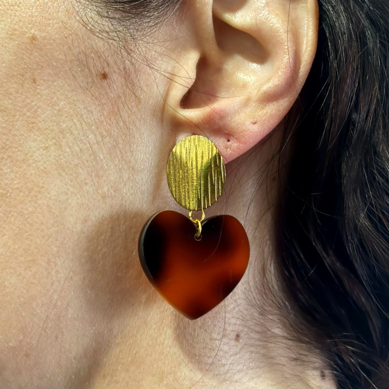 Pendientes Corazón Carey