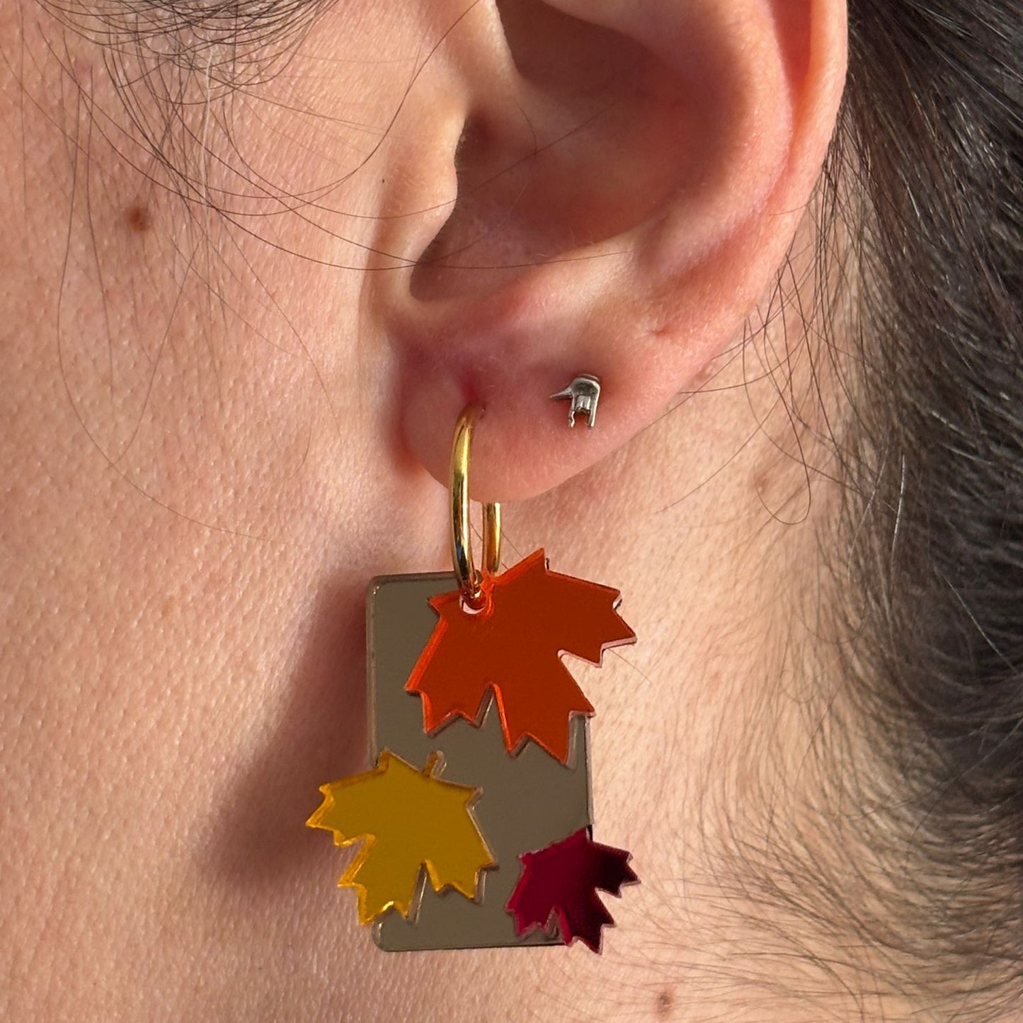 Pendientes Geometricos Hojas