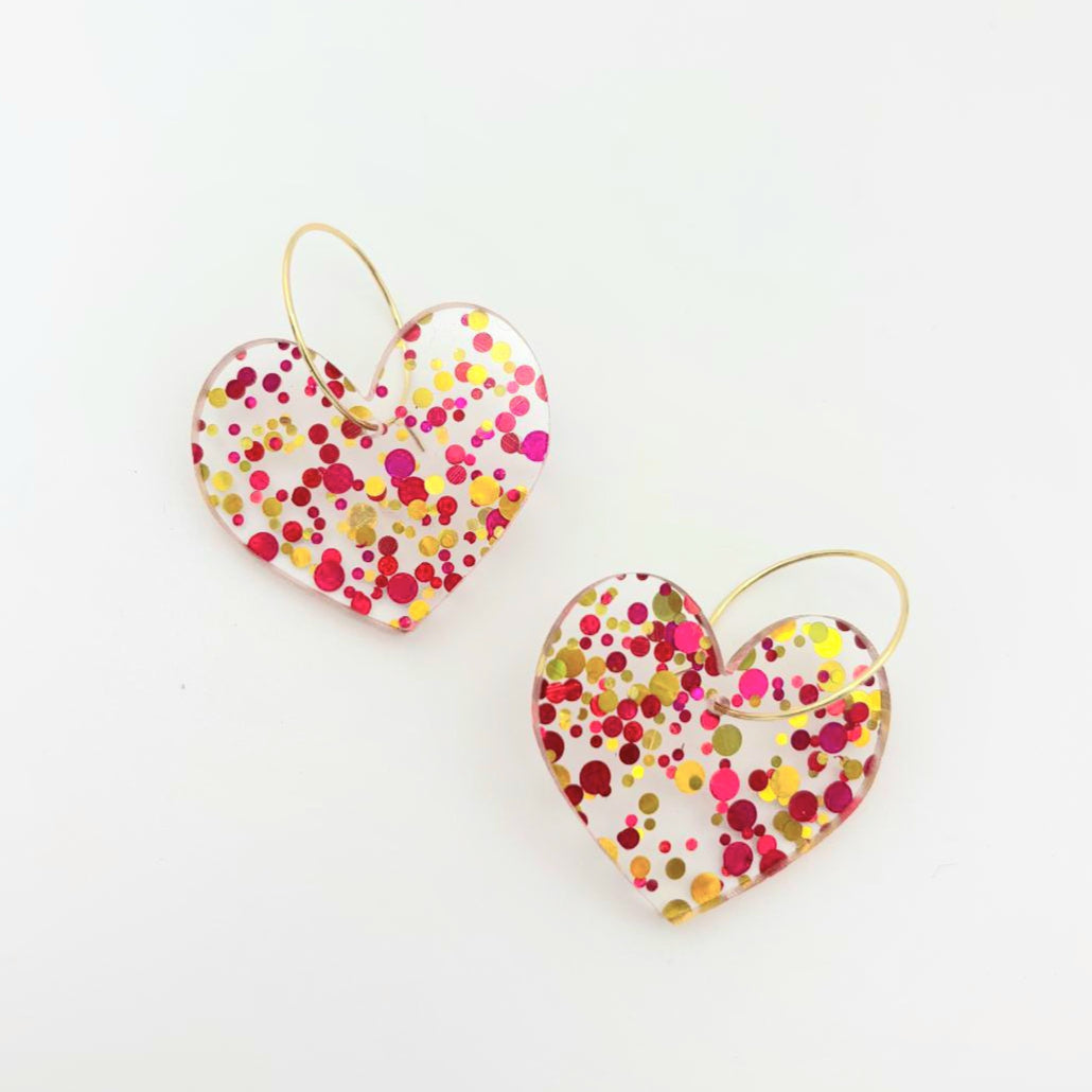 Pendientes Corazón Confeti