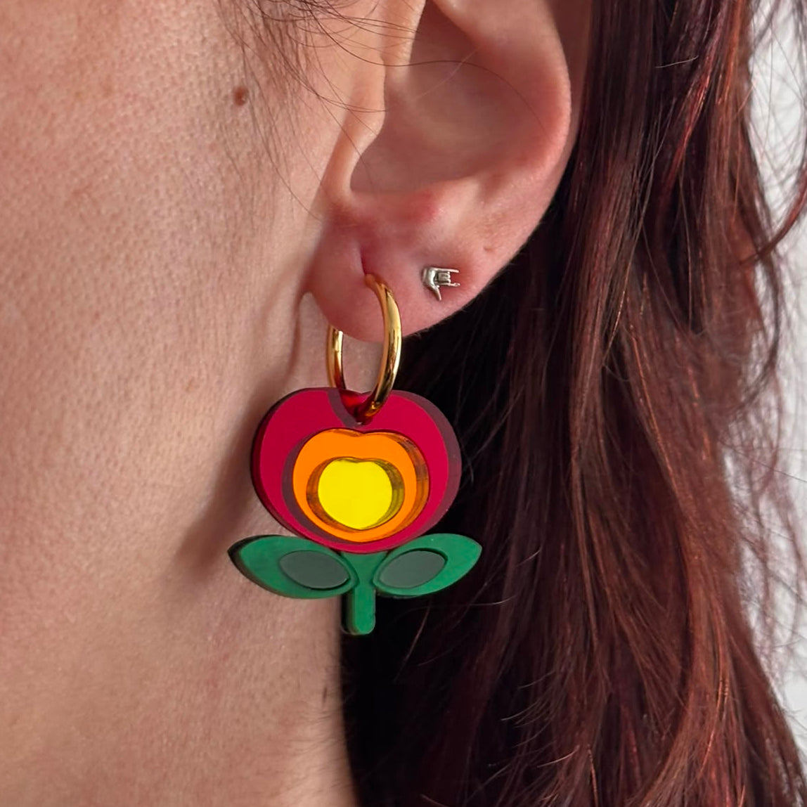 Pendientes Flor Retro