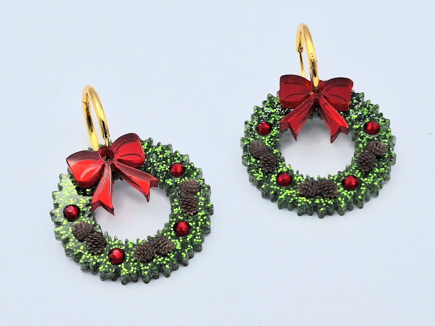 Pendientes Corona Navideña