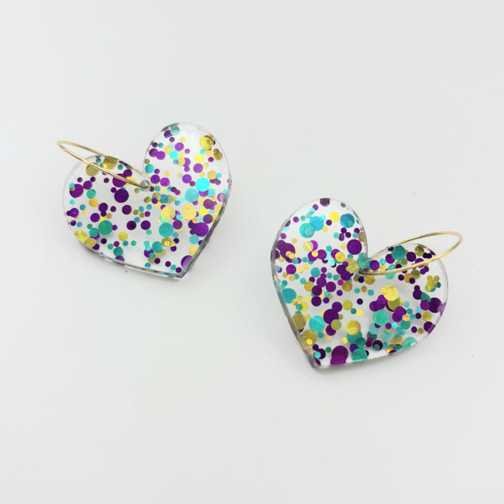 Pendientes Corazón Confeti