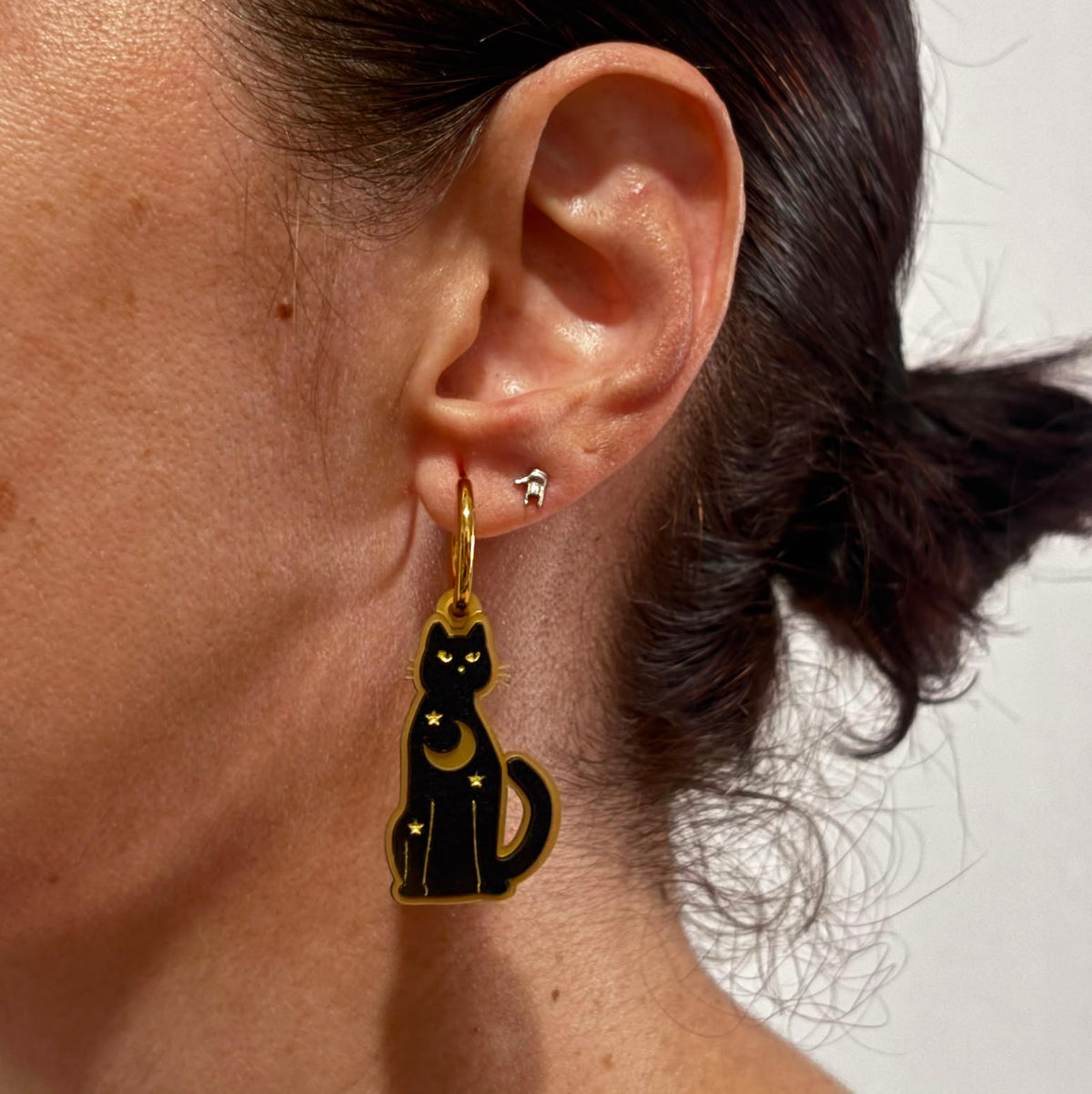 Pendientes Gato Negro
