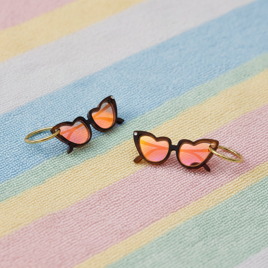 Pendientes Gafas Corazón