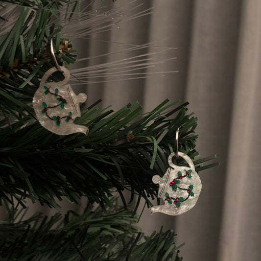 Pendientes Tetera Navideña