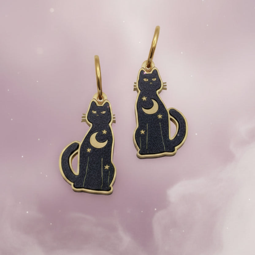 Pendientes Gato Negro