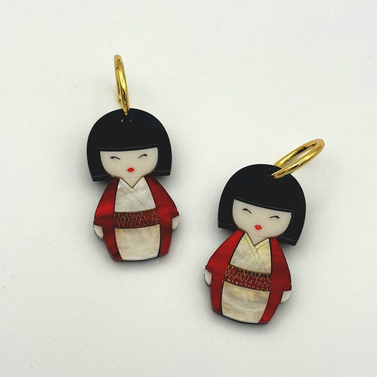 Pendientes Muñeca Kokeshi