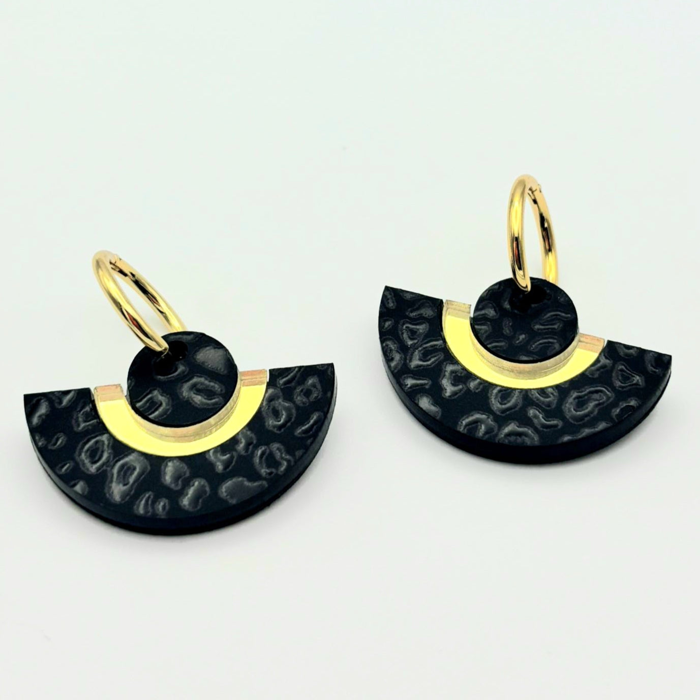 Pendientes Media luna Leopardo