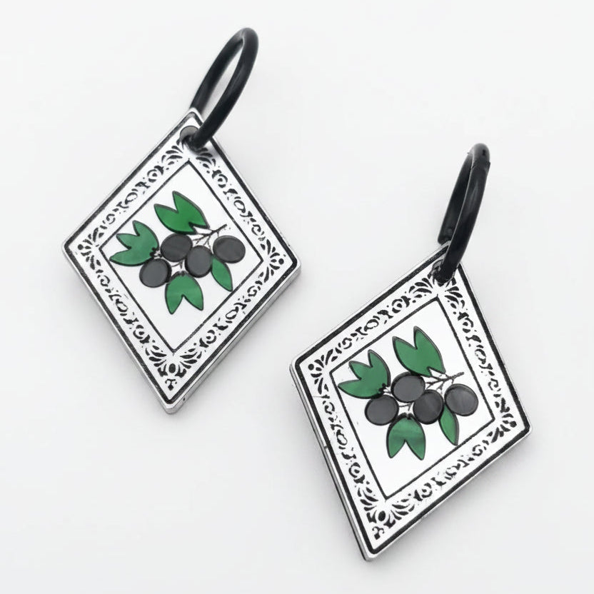 Pendientes inspiración Cerámica Mediterránea - Aceitunas