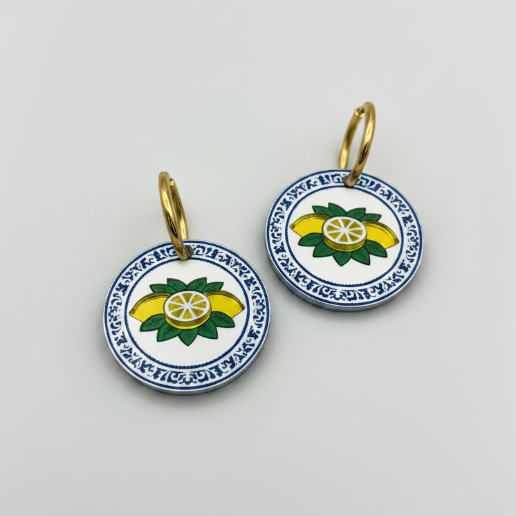 Pendientes inspiración Cerámica Mediterránea - Limones