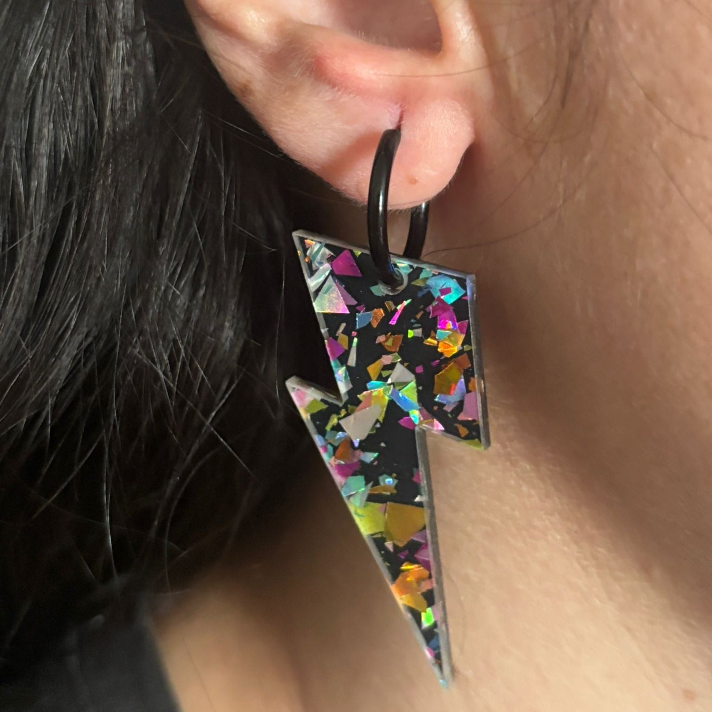 Pendientes de rayo Glitter