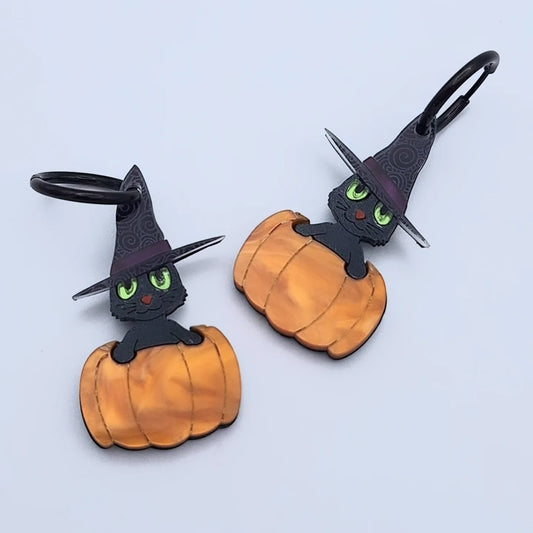 Pendientes Gato Calabaza