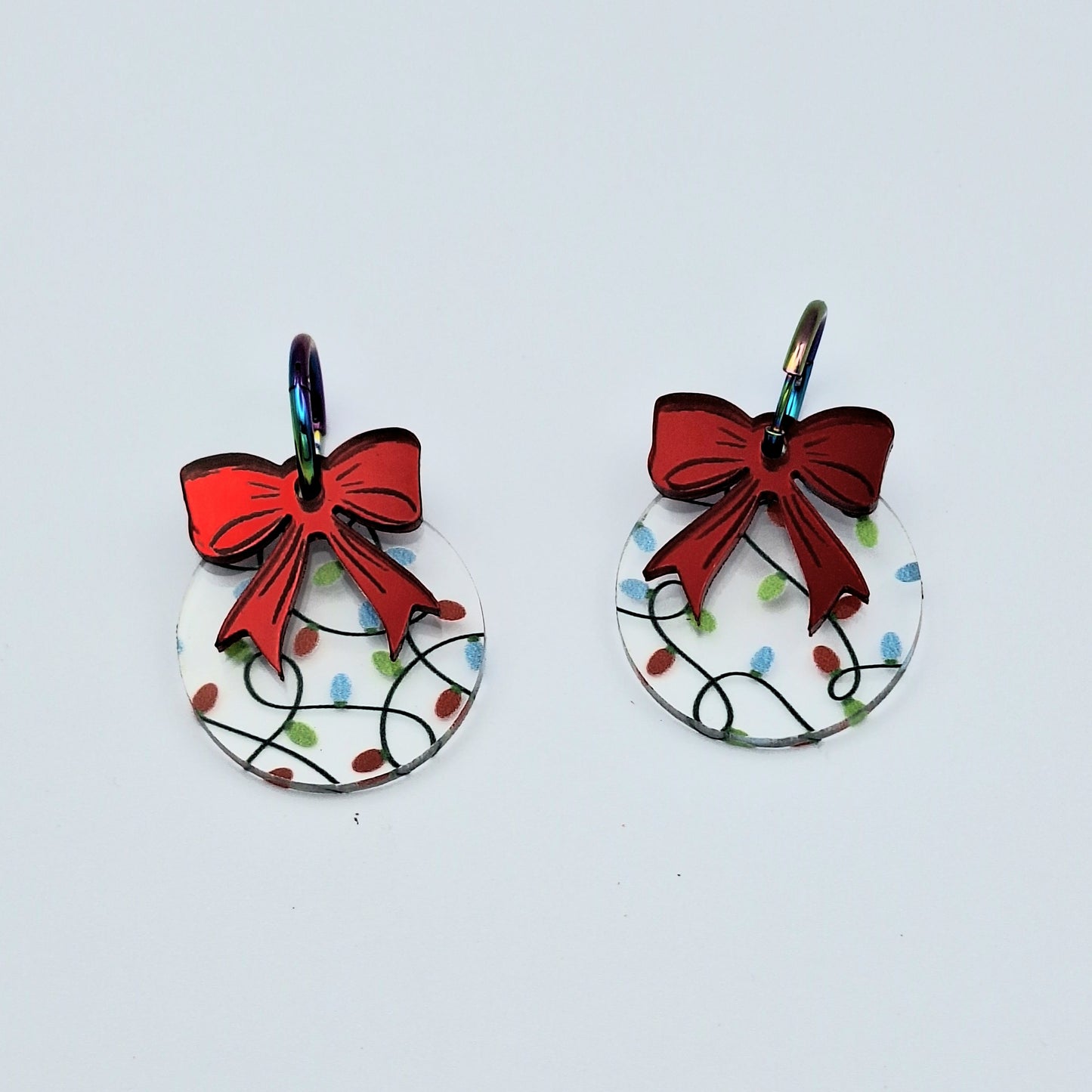 Pendientes Bola de Navidad guirnalda