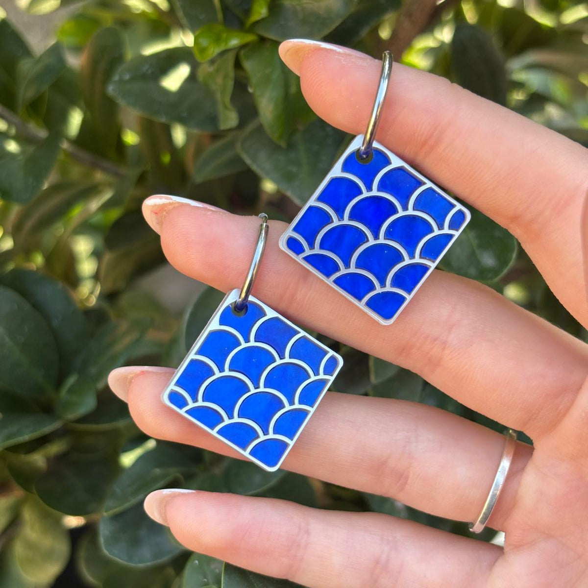 Pendientes Azulejo Mediterráneo
