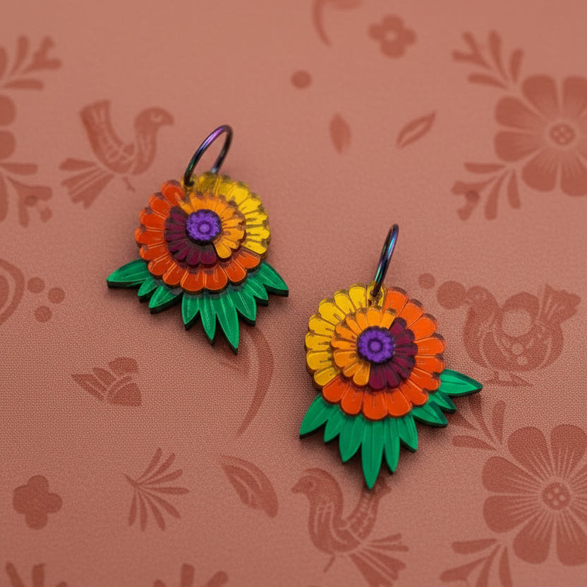 Pendientes Flor Mexicana