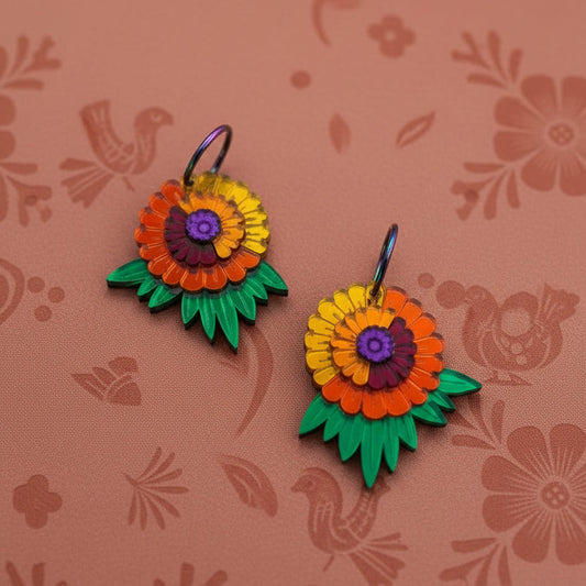 Pendientes Flor Mexicana