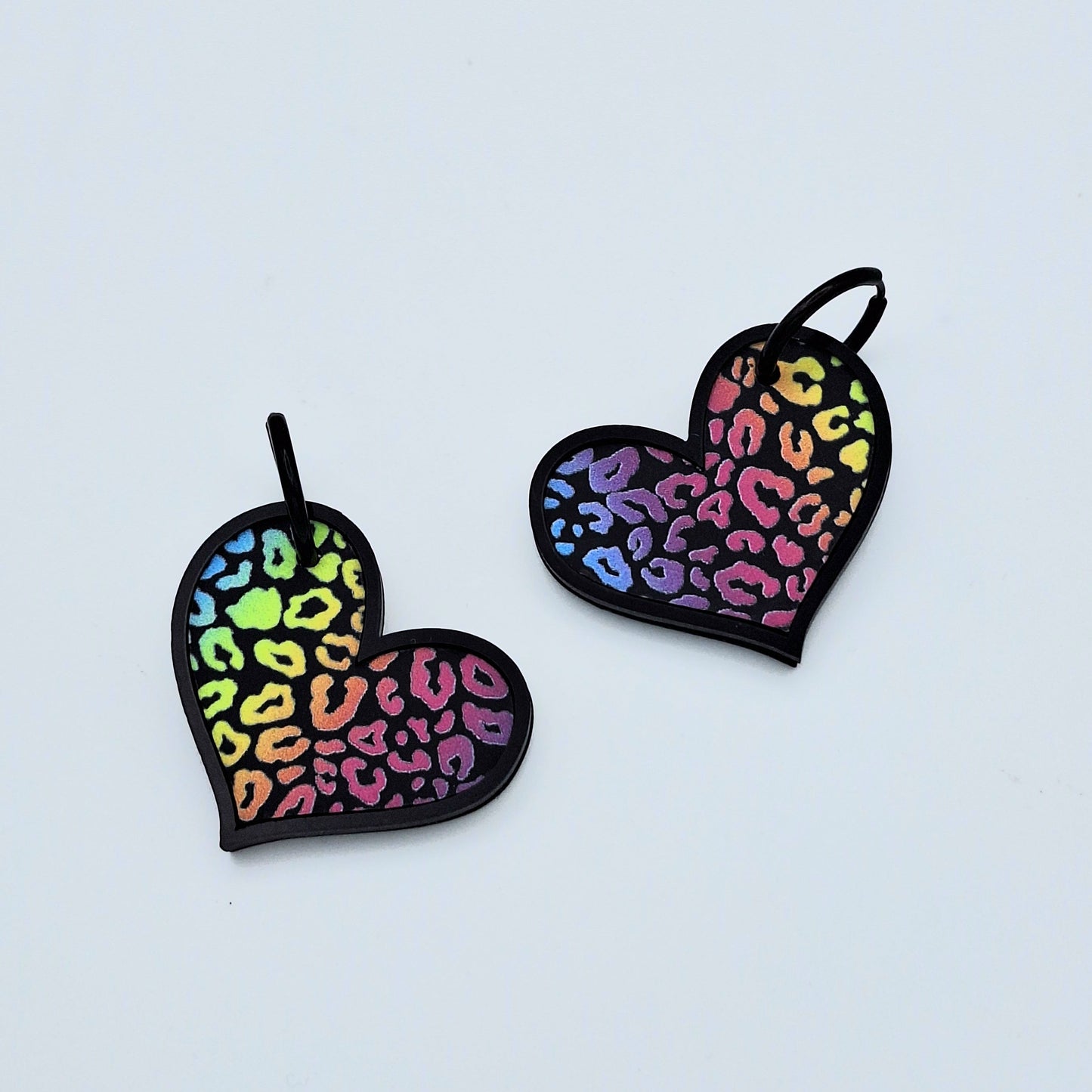 Pendientes Corazón Leopardo