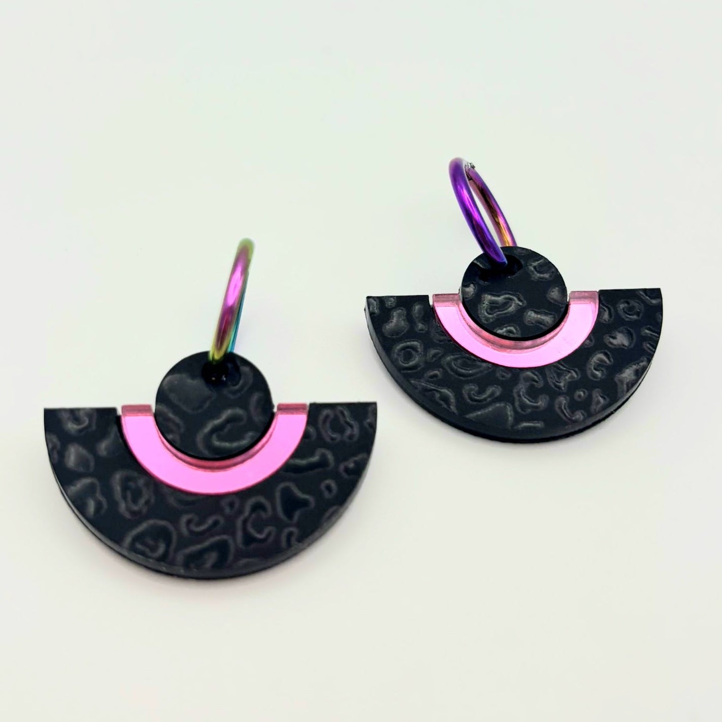 Pendientes Media luna Leopardo