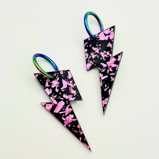 Pendientes de rayo Glitter