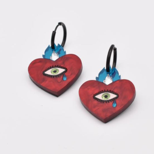 Pendientes corazón Old School