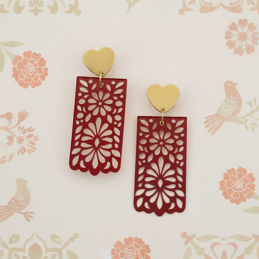 Pendientes Papel Picado Mexicano