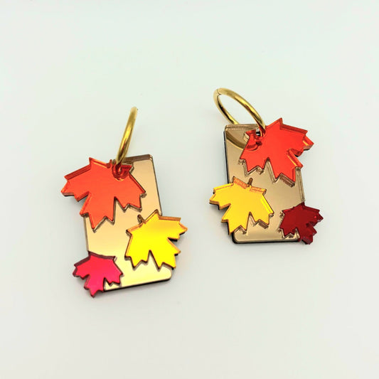Pendientes Geometricos Hojas