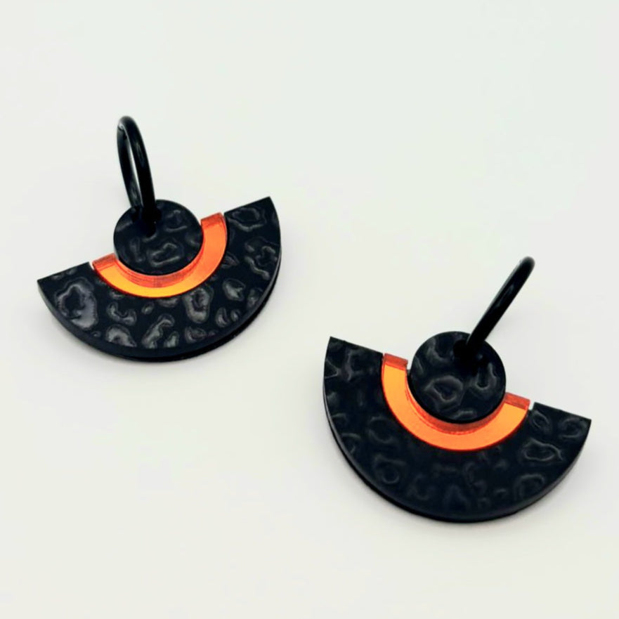 Pendientes Media luna Leopardo
