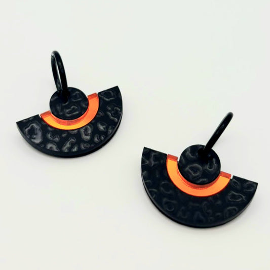 Pendientes Media luna Leopardo