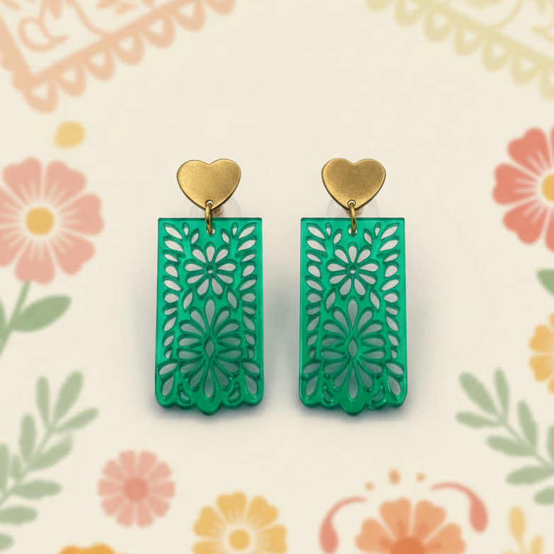 Pendientes Papel Picado Mexicano