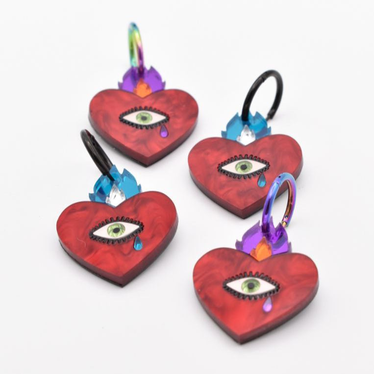 Pendientes corazón Old School