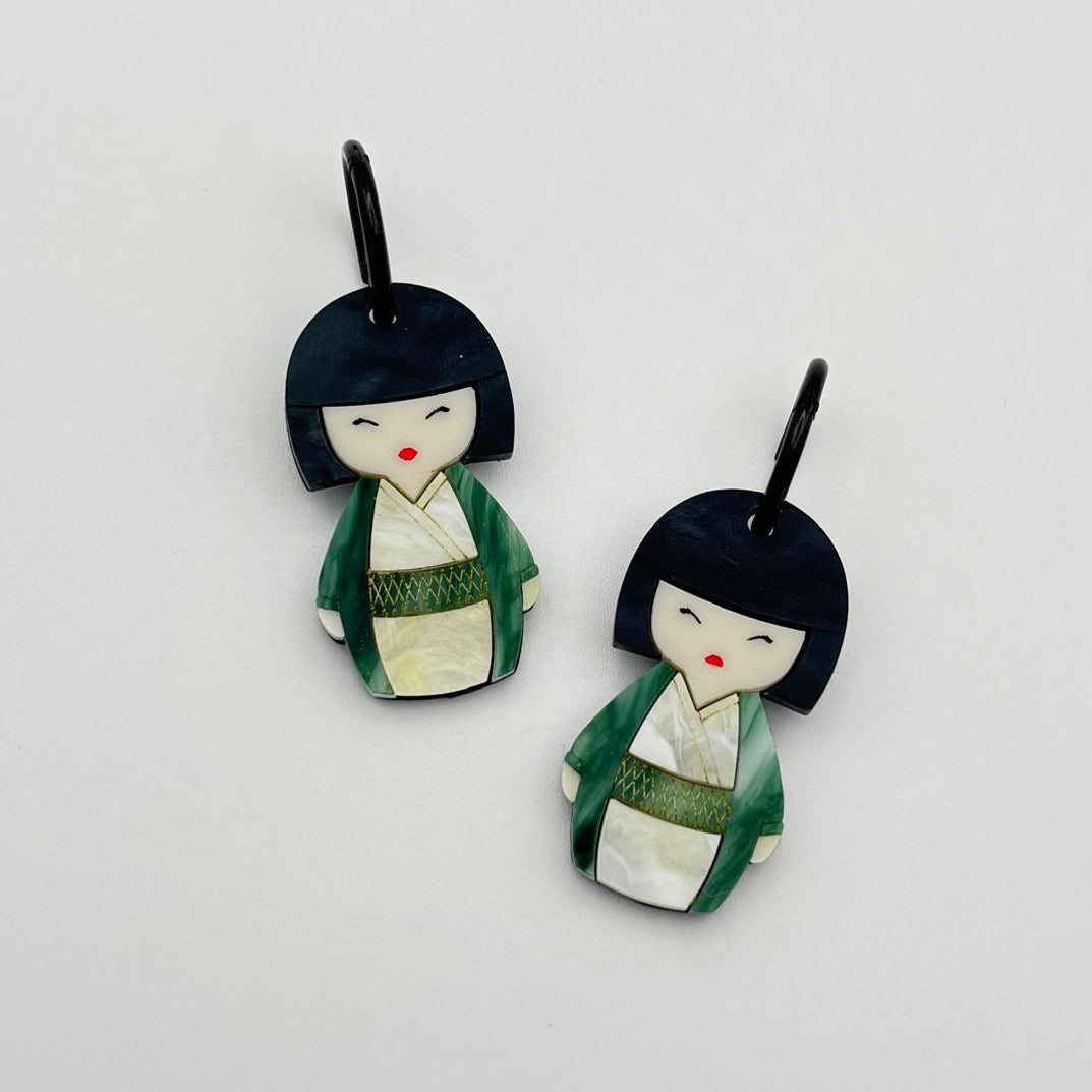 Pendientes Muñeca Kokeshi