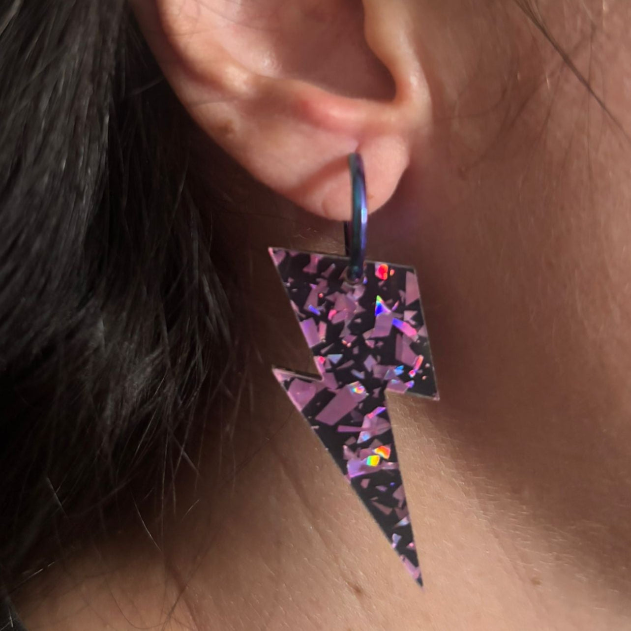 Pendientes de rayo Glitter