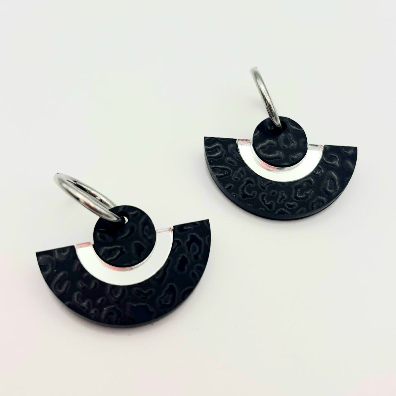 Pendientes Media luna Leopardo