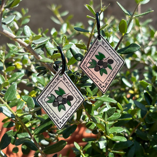 Pendientes inspiración Cerámica Mediterránea - Aceitunas