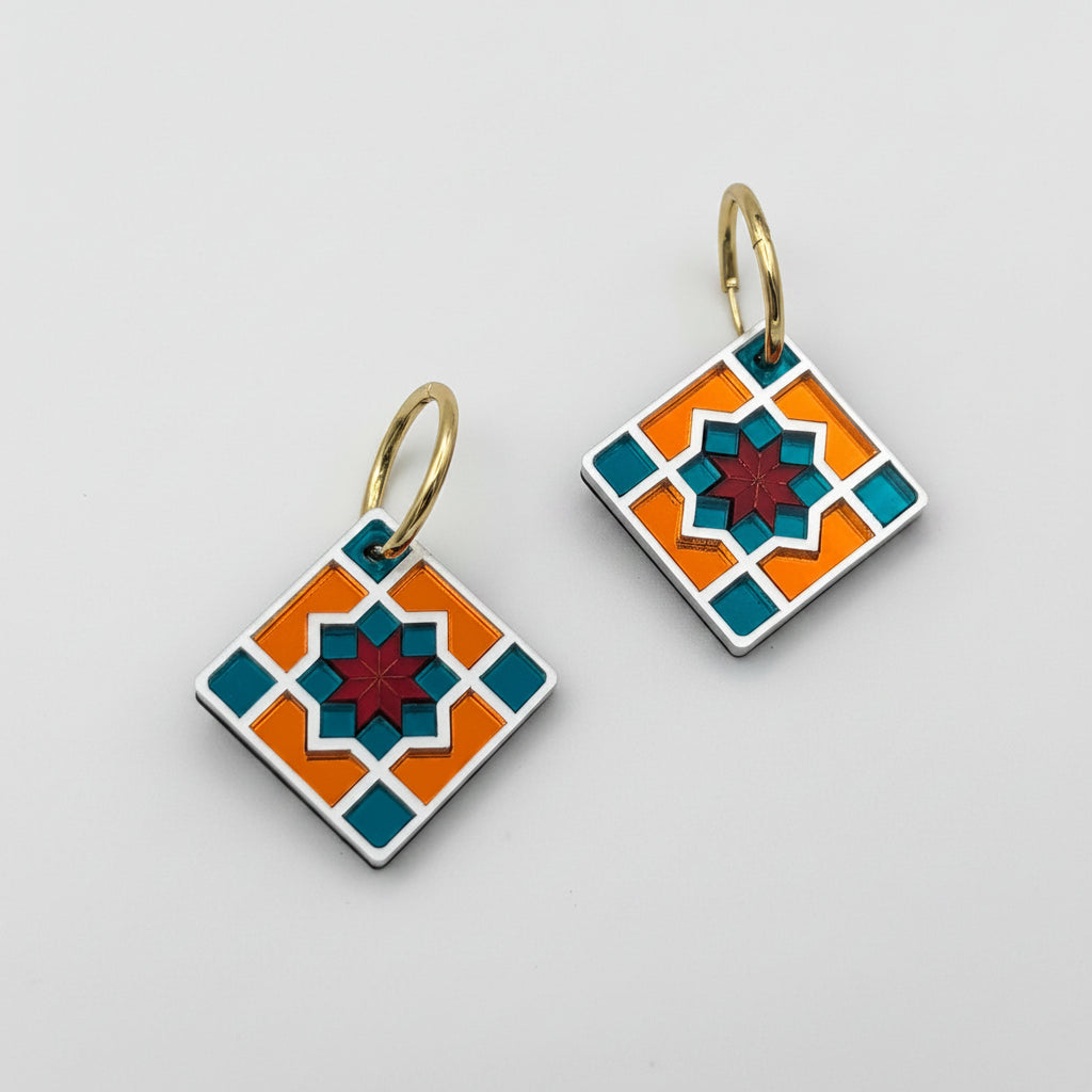Pendientes Azulejo Geométrico