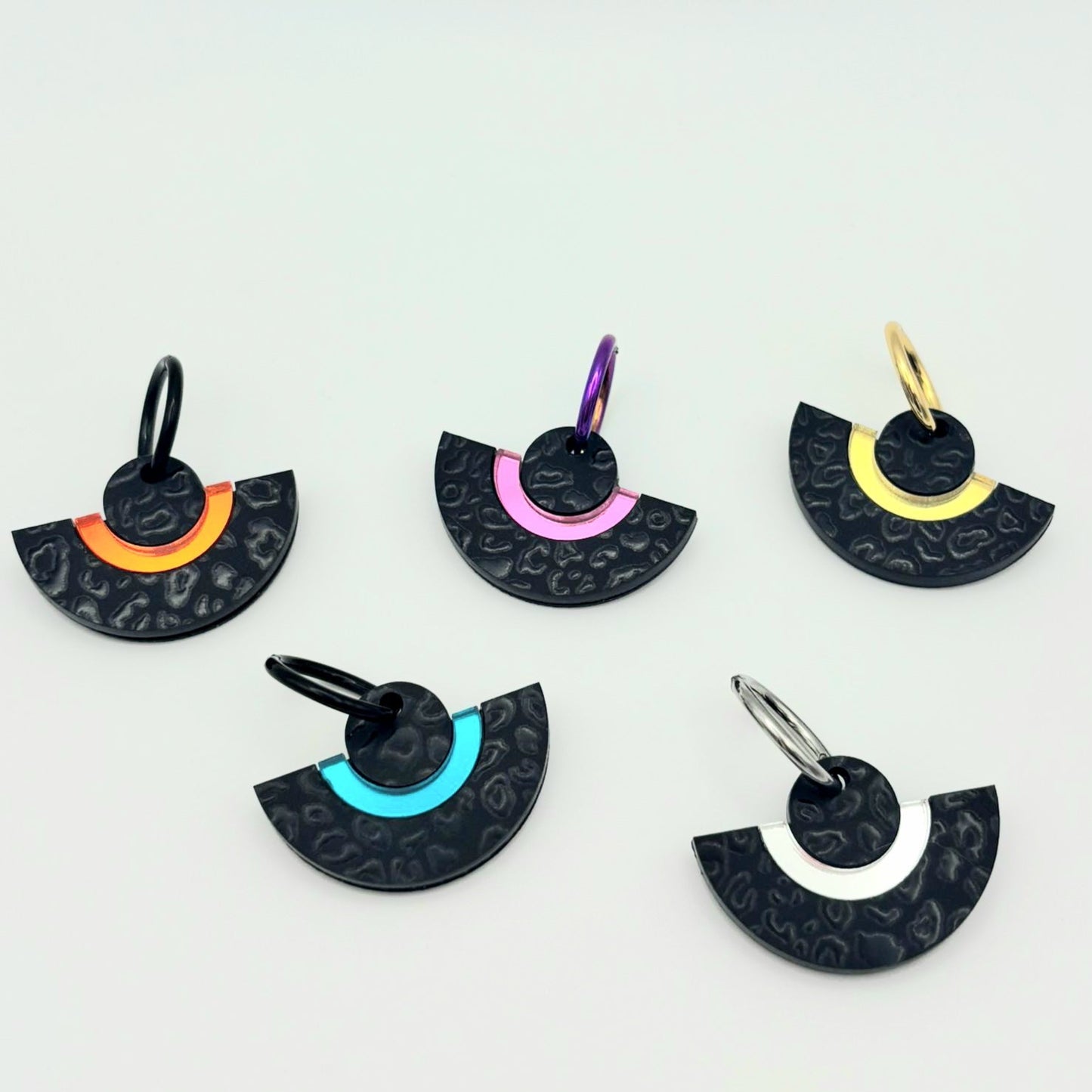 Pendientes Media luna Leopardo
