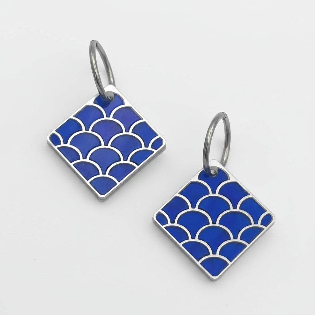 Pendientes Azulejo Mediterráneo