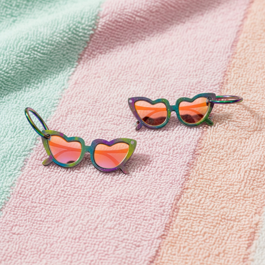 Pendientes Gafas Corazón