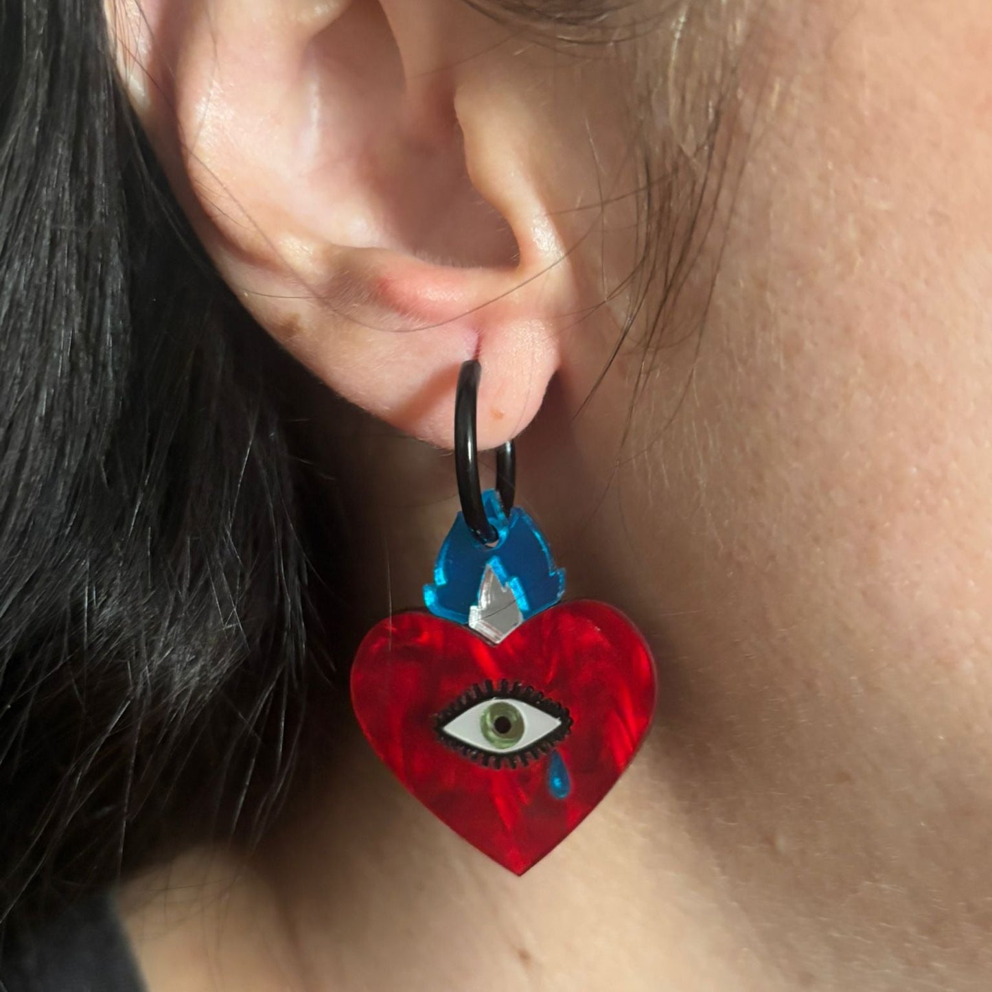 Pendientes corazón Old School